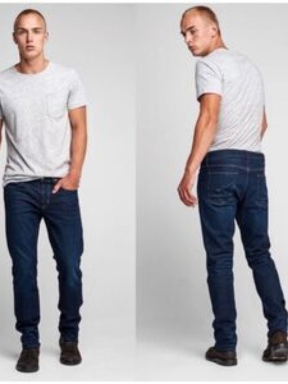 HUDSON DANDY SLOUCHY STRAIGHT JEANS RIGID DENIM DARK WASH MID RISE sz 31